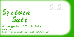 szilvia sult business card